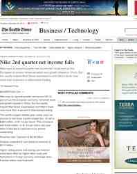 Nike 2nd quarter net income falls: Seattle Times